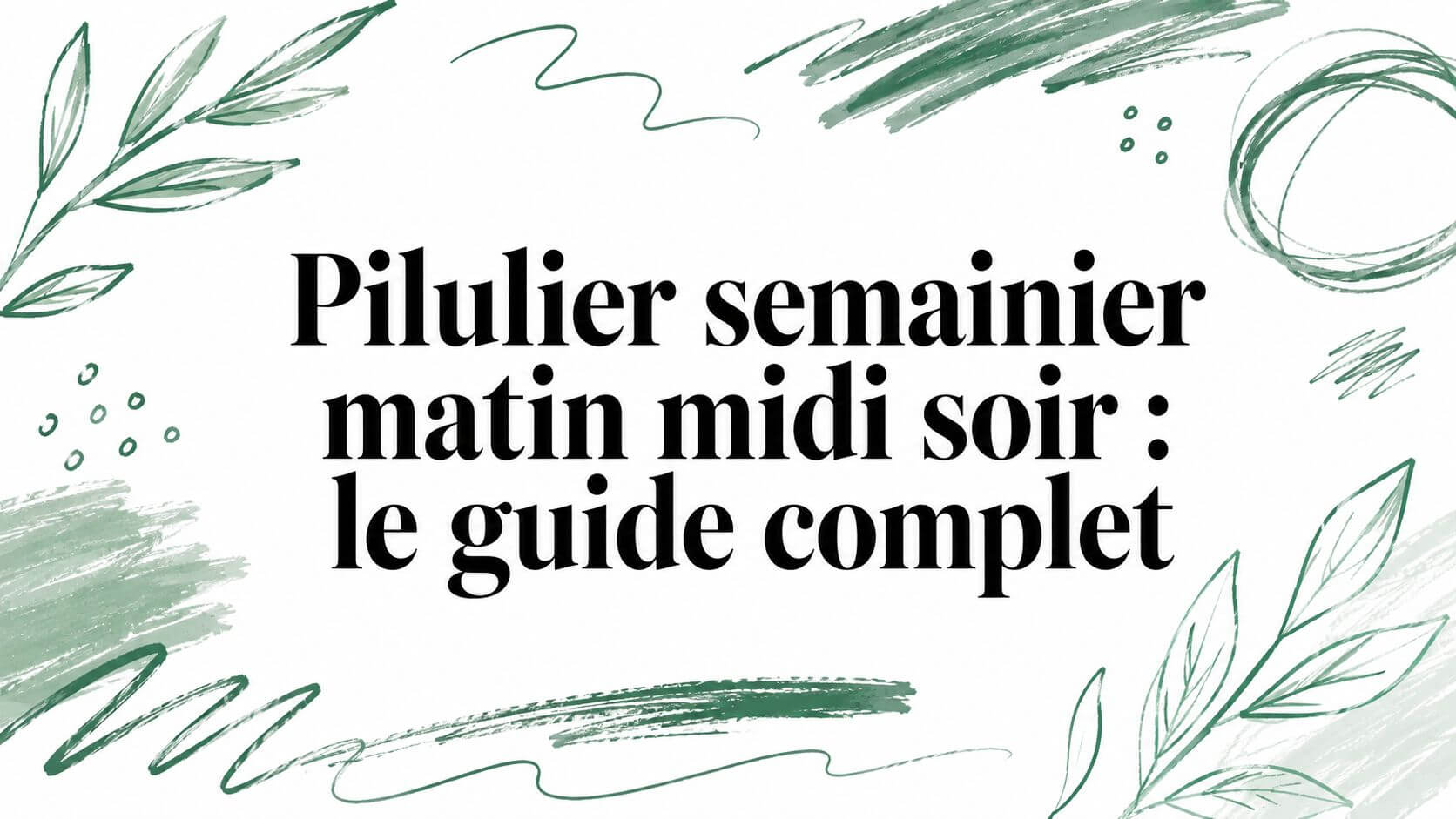 Illustration: Weekly pill organisers for morning, noon and evening: a complete guide