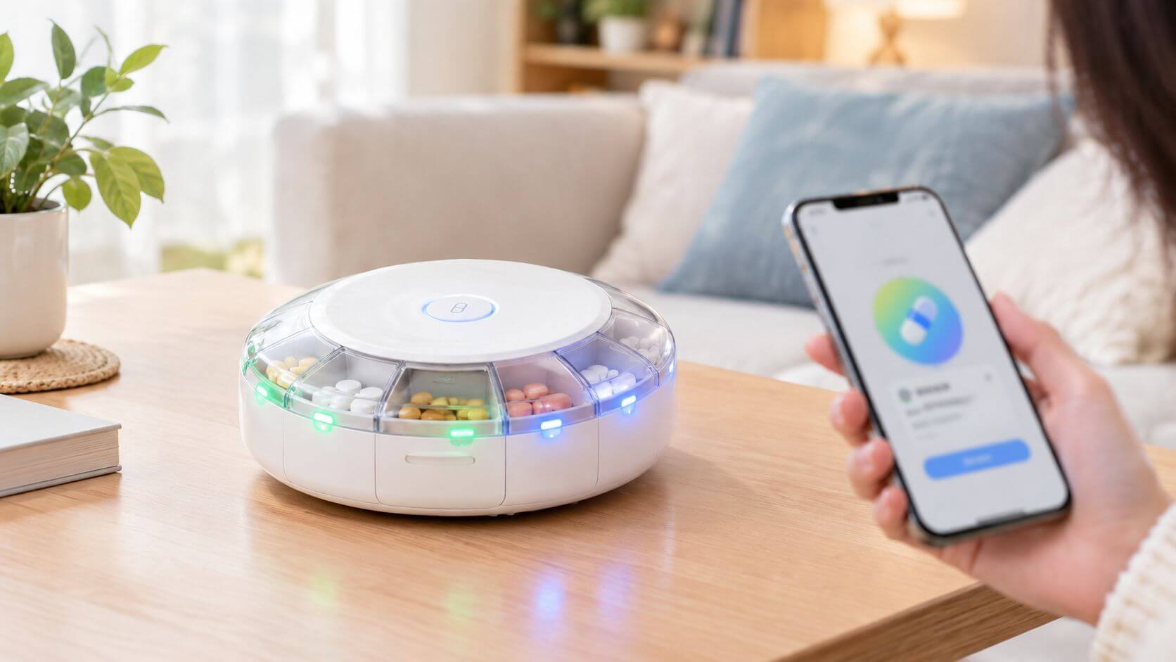 Illustration: Smart electronic pill dispensers: a complete guide for caregivers