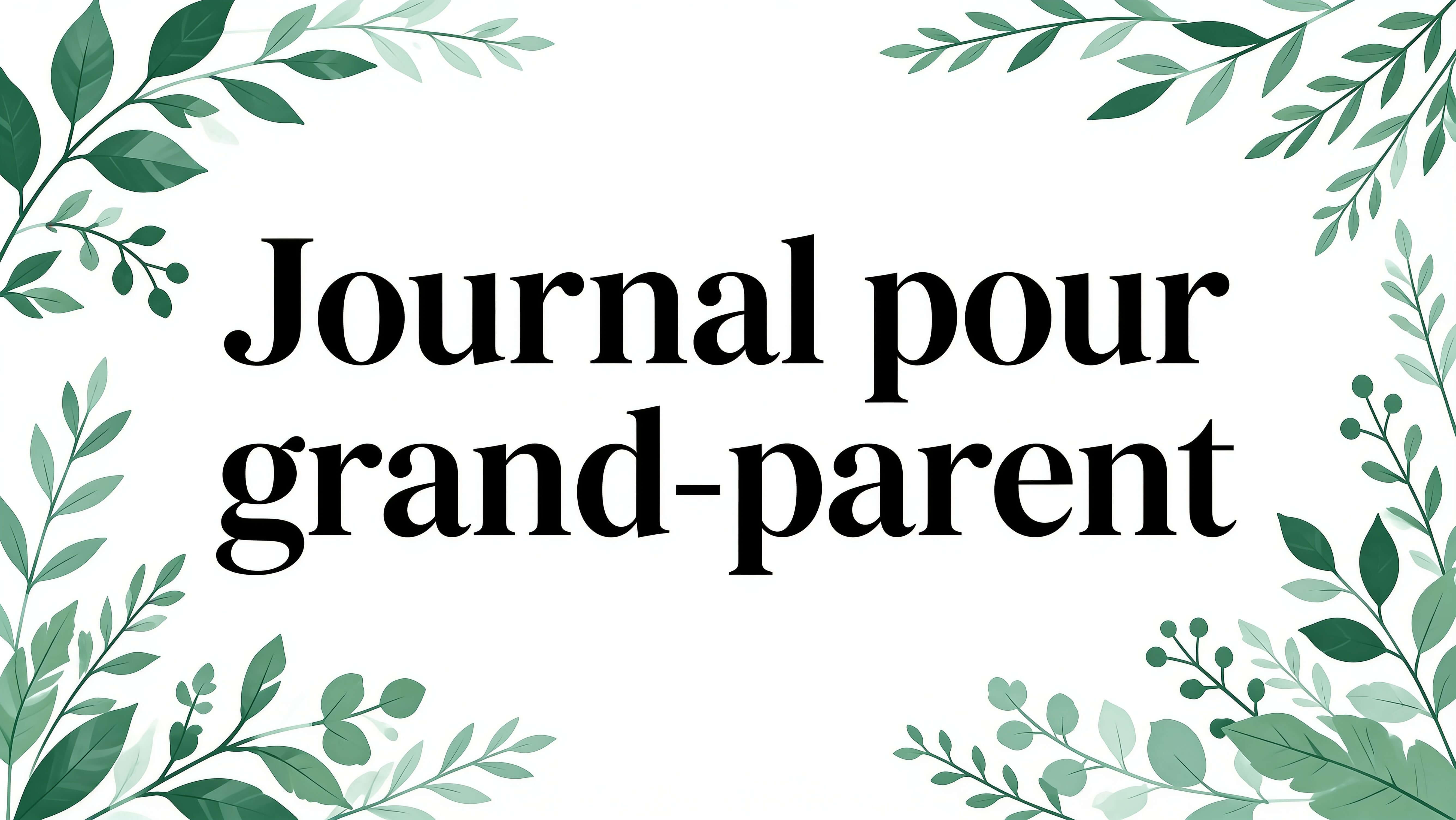 Illustration: Keeping a journal for a grandparent